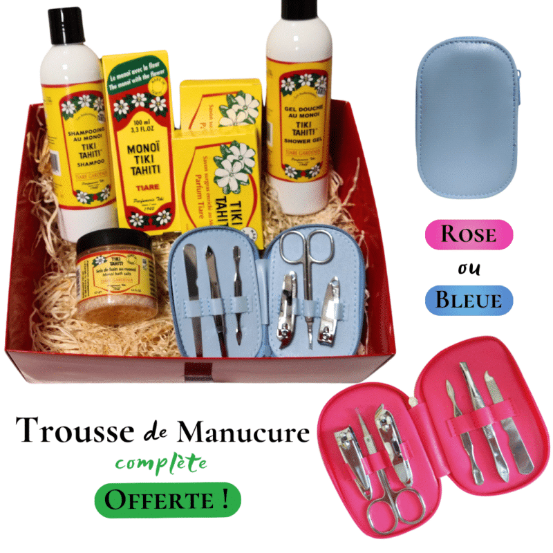 Découverte Tiaré : 6 produits enrichis au Monoï de Tahiti + Trousse de manucure Offerte